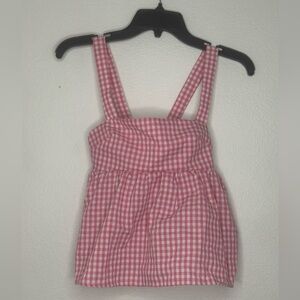 Stylish Pink Gingham Top